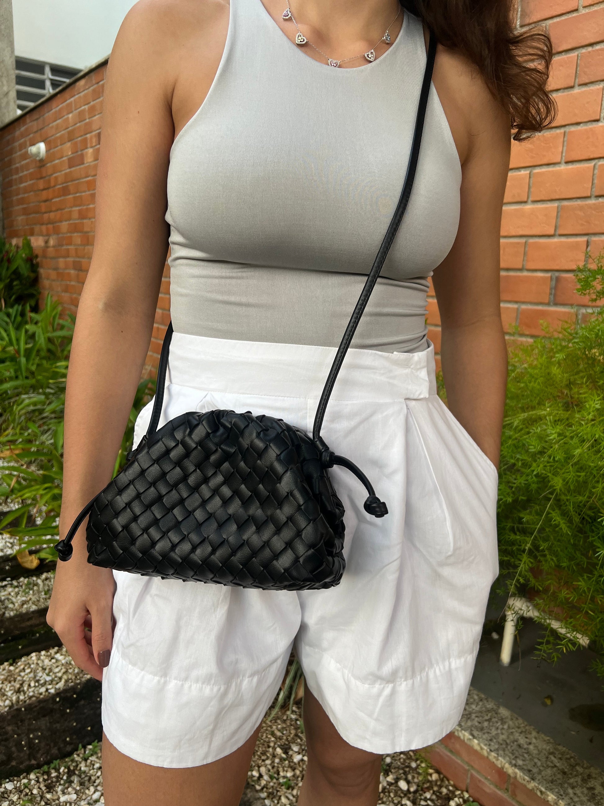 Ava Braided Pouch Bag