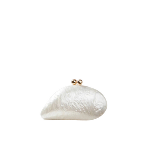 Acrylic Clutch Bag Shell Pearled Ariel