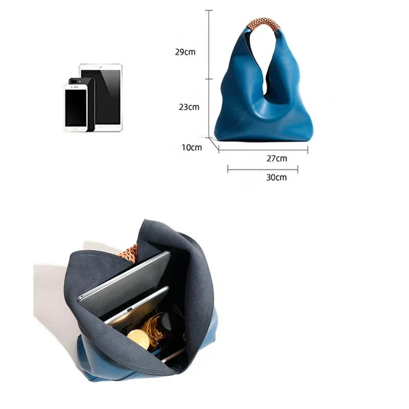 Hillary Genuine Leather Large Shopping Bag