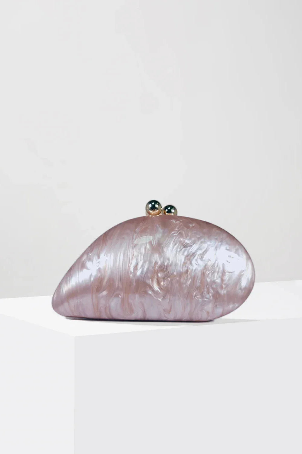 Acrylic Clutch Bag Shell Pearled Ariel