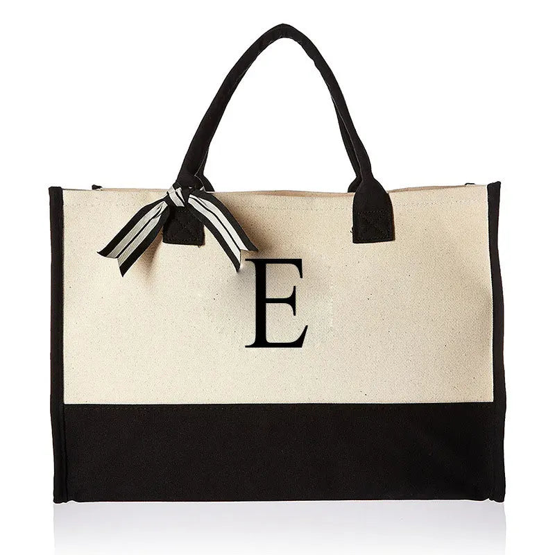 Custom Initial Canva Bag