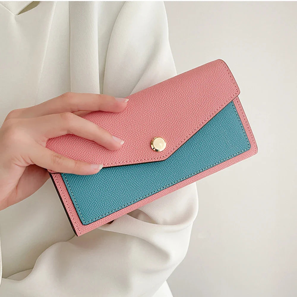 Colorful Genuine Leather Envelope Wallet Karen