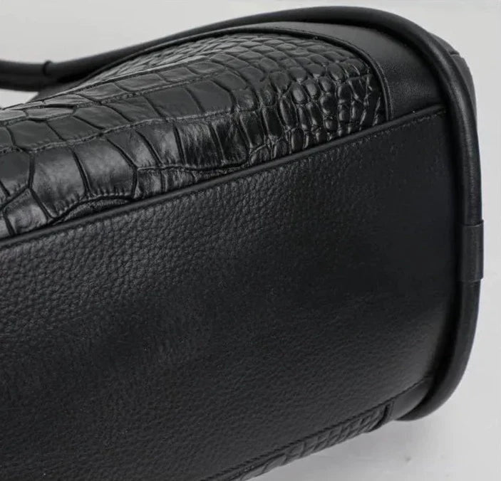 Adriana Croco Genuine Leather Medium Bag