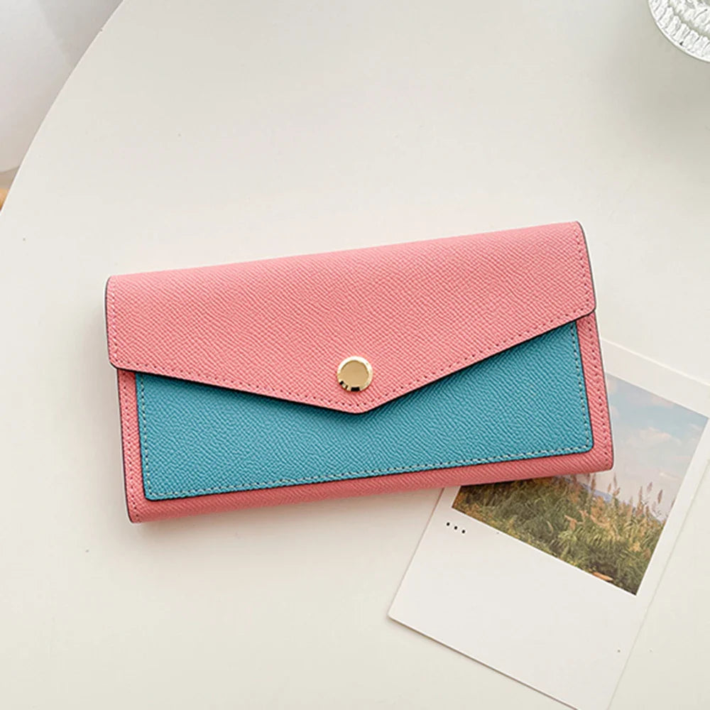 Colorful Genuine Leather Envelope Wallet Karen