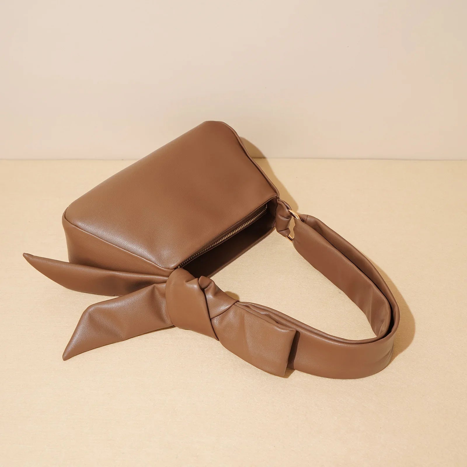 Cecília Genuine Leather Trolley Bag with Bow