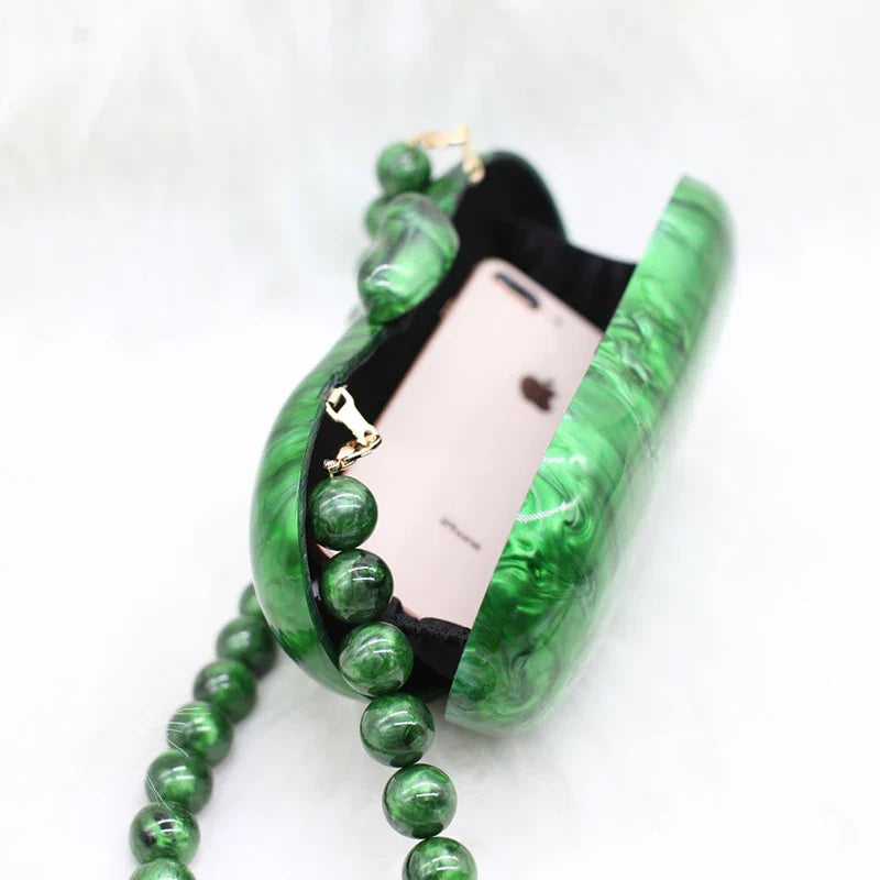 Zendaya Pearlized Acrylic Clutch Bag