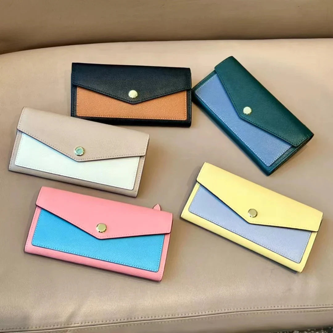 Colorful Genuine Leather Envelope Wallet Karen