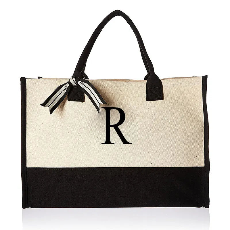Custom Initial Canva Bag