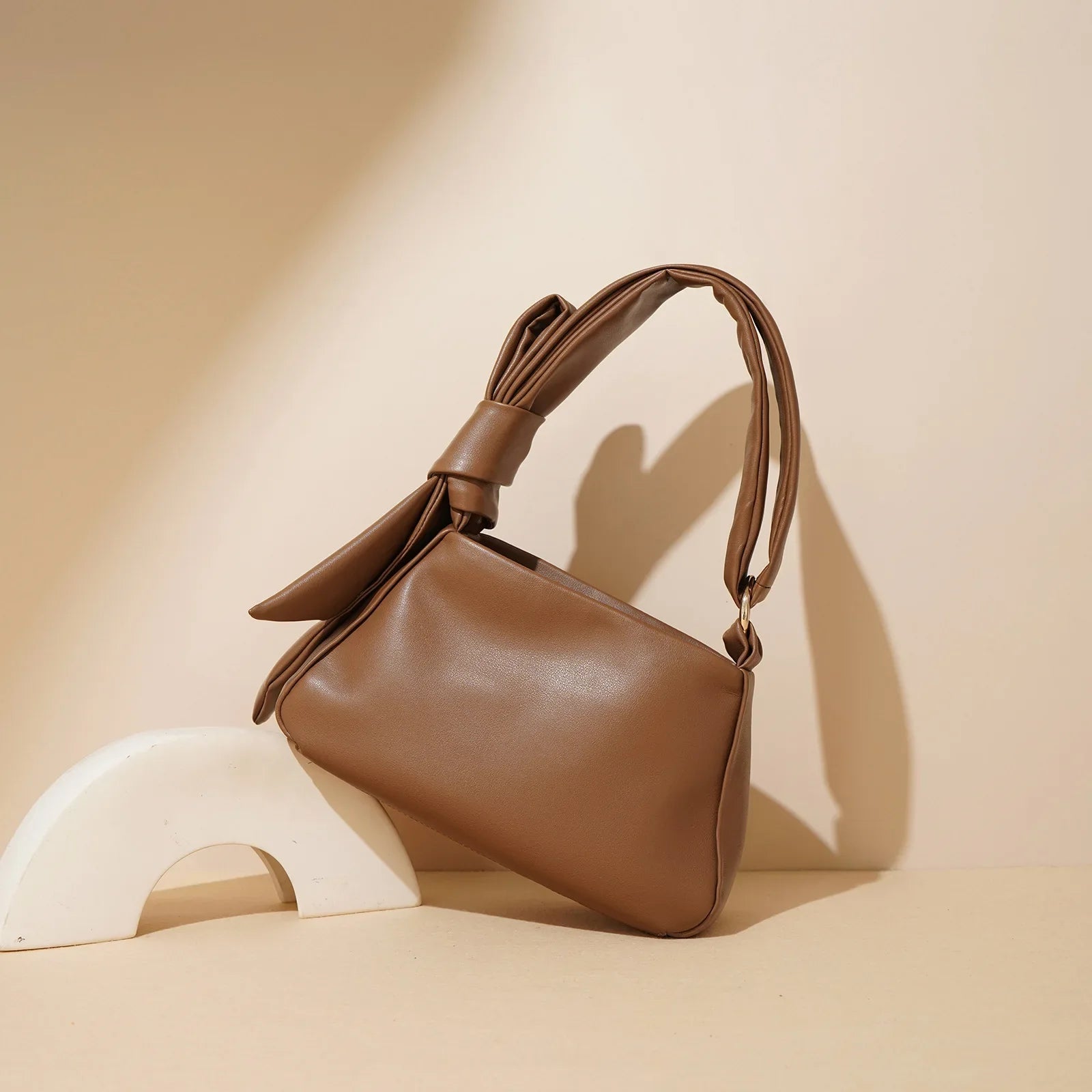 Cecília Genuine Leather Trolley Bag with Bow
