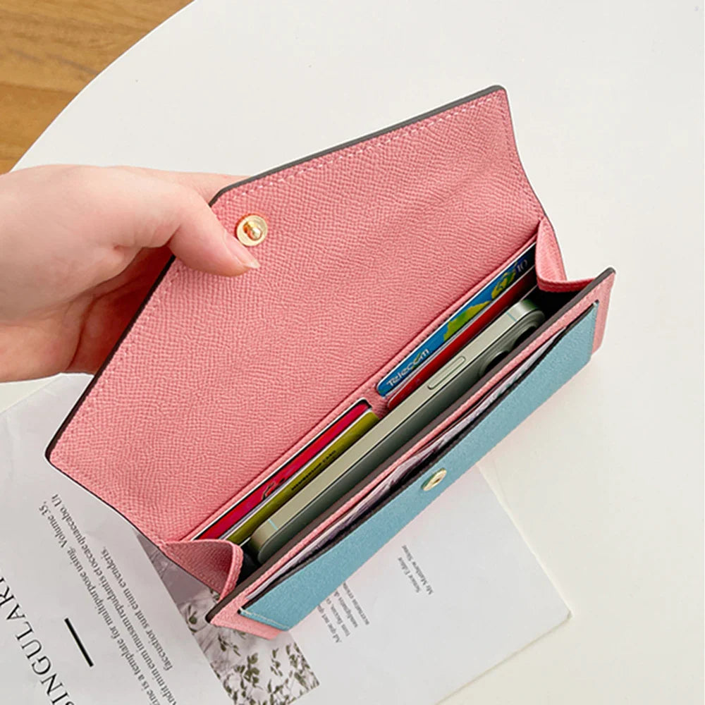 Colorful Genuine Leather Envelope Wallet Karen